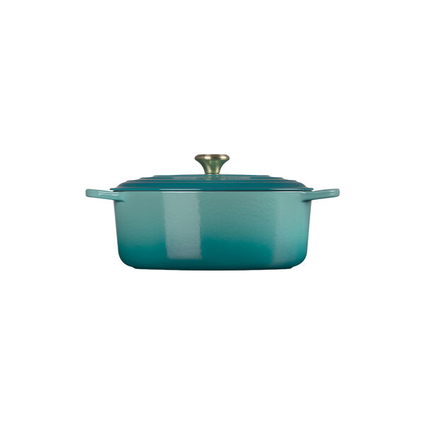 Signature cast iron oval casserole &Oslash; 31 cm, bleu riviera, Le Creuset