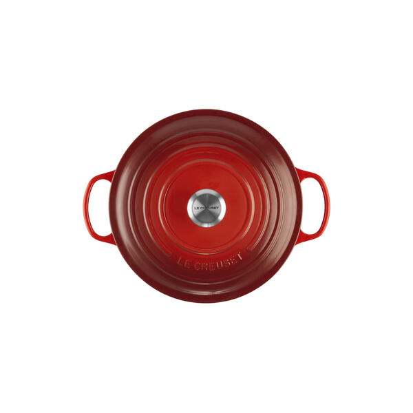 Signature round cast iron pot &Oslash; 28 cm, cerise, Le Creuset