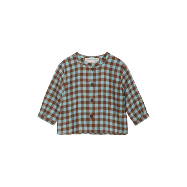 Baby Brushed Shirt, coffee checks Baby Brushed Shirt, coffee checks, Serendipity