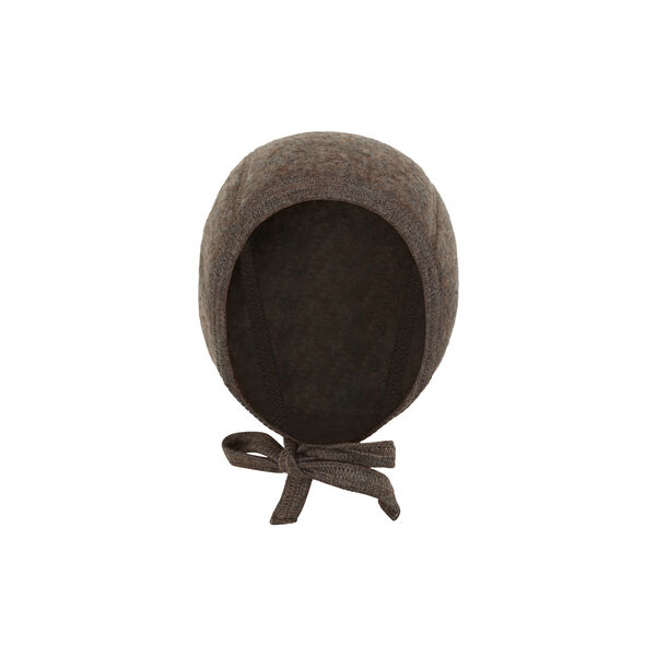 Bonnet Wool Fleece, brown melange, HUTTEliHUT