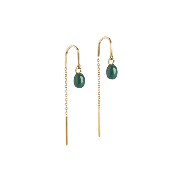 Eleanor Earring, gold/petrol green Eleanor Earring, gold/petrol green, ENAMEL Copenhagen