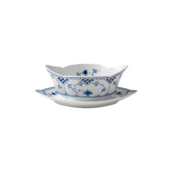Blue Fluted Half Lace Sauce Boat 55 cl, Royal Copenhagen