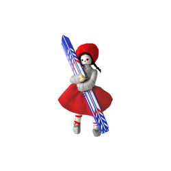 Girl with Skiis 1996, Anne Beate Design