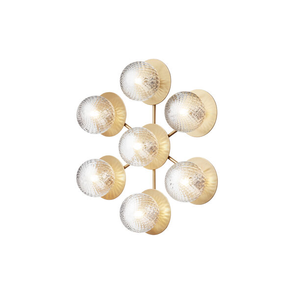 Liila 7 Star Wall Lamp, nordic gold/optic clear, Nuura