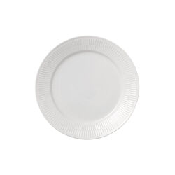 White Fluted Plate Ø 25 cm, Royal Copenhagen