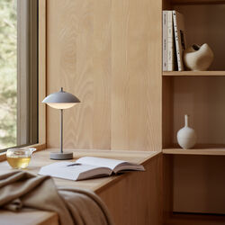 Clam™ Portable Lamp, nine grey, Fritz Hansen
