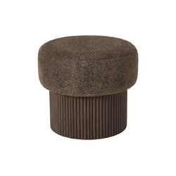 Nala Pouf, dark brown, Westwing Collection
