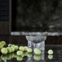 HDKulti Mortar with pestle, grey/brown, House Doctor