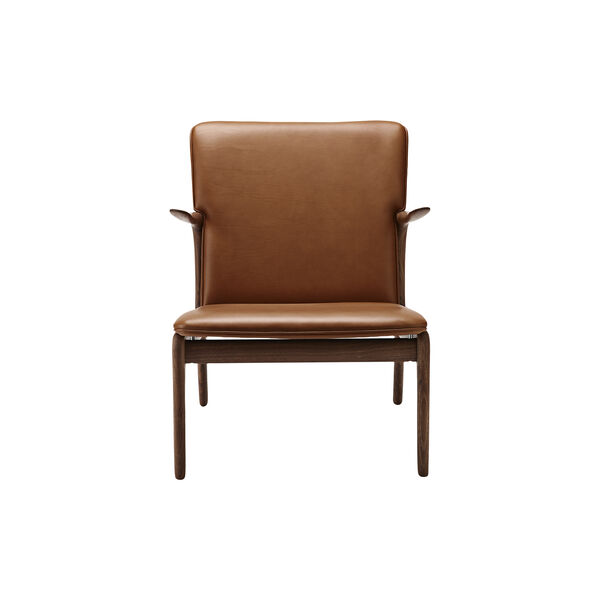 OW124 Beak Chair, oiled walnut/cognac OW124 Beak Chair, oiled walnut/cognac, Carl Hansen & Søn