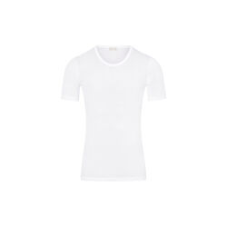 Cotton Pure Short Sleeve Shirt, white, HANRO