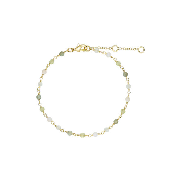Viva bracelet w. multi stones, gold plated, Pure by Nat