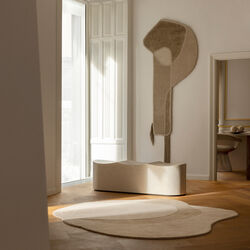 Optical Web gulvt&aelig;ppe, camel, Linie Design