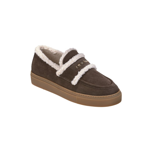 Shearling Loafer, dark brown, INUIKII