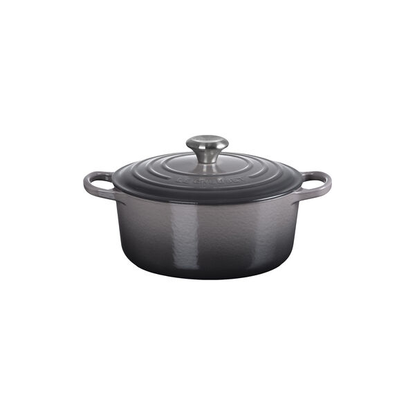 Signature round cast iron pot &Oslash; 24 cm, flint, Le Creuset