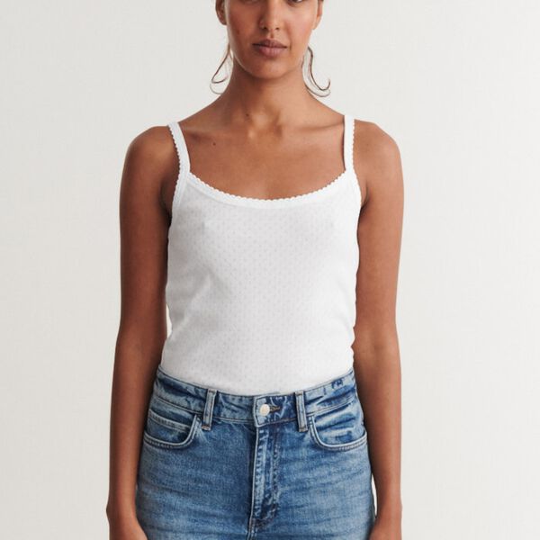 Arense Strap Top, white, Basic Apparel