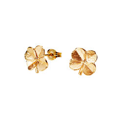 Firkløver Studs, gold-plated, Flora Danica Jewellery