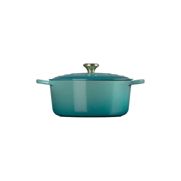 Signature round cast iron pot &Oslash; 28 cm, bleu riviera, Le Creuset