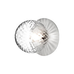 Liila 1 Medium Wall Lamp, light silver/optic clear, Nuura