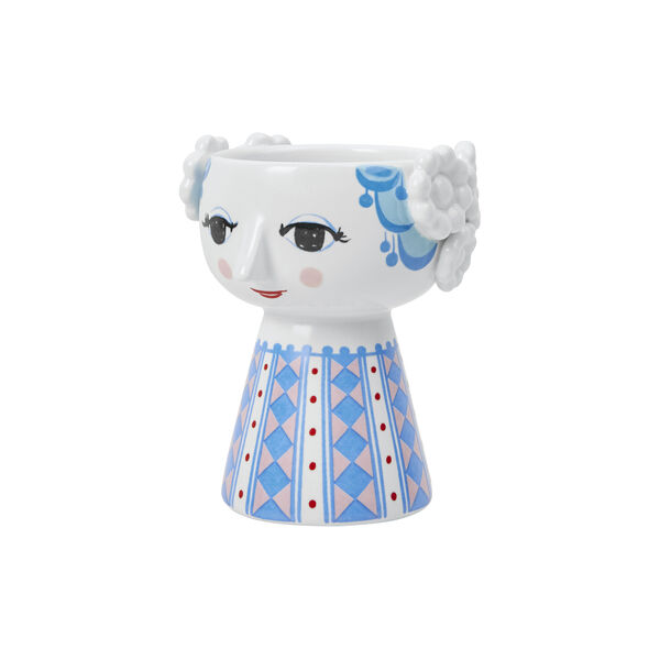 Eva Candle Holder, blue, Bjørn Wiinblad