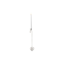 2025 Christmas Candleholder Heart, silver, Georg Jensen