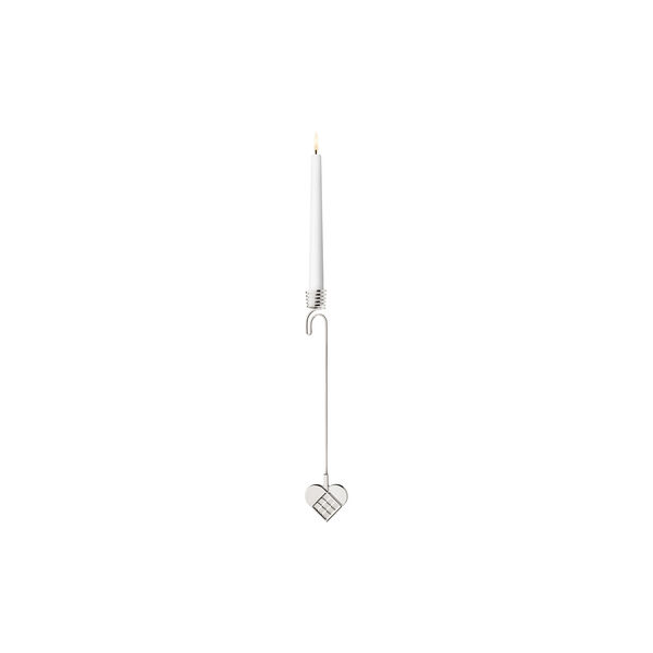 2025 Christmas Candleholder Heart, silver, Georg Jensen