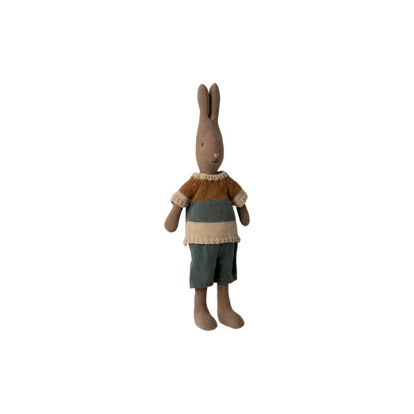 Rabbit Size 2 with Shirt and Shorts, brown Rabbit Size 2 with Shirt and Shorts, brown, Maileg