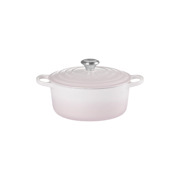 Signature round cast iron pot &Oslash; 24 cm, shell pink, Le Creuset
