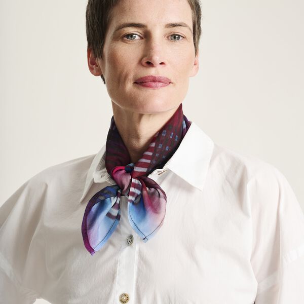 Transparent touch scarf, tartan, BITTE KAI RAND