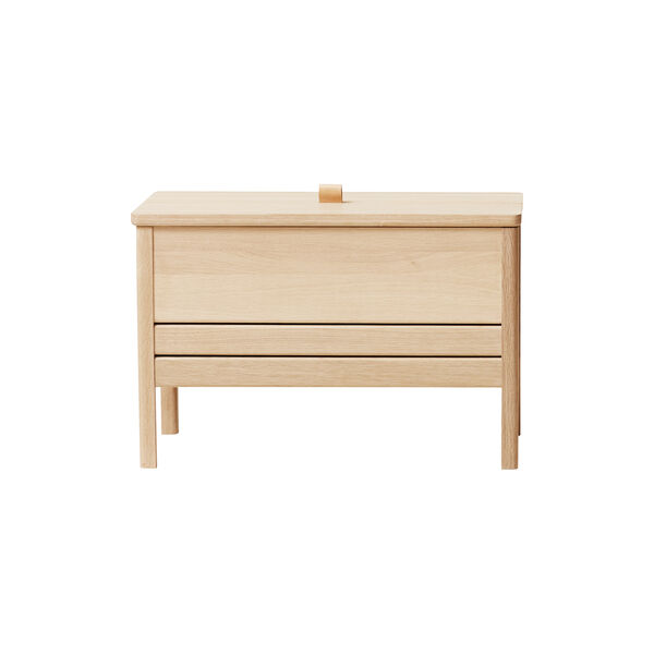 A Line Storage Bench, white oil oak, Form & Refine