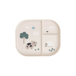 Tiny Farm Foodie Compartment Plate, sand, Done by Deer