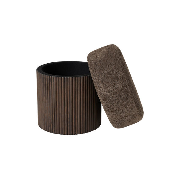 Nala Pouf, dark brown, Westwing Collection