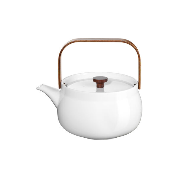 Teapot with wooden handle | 1,5 L | White shiny, ASA Selection