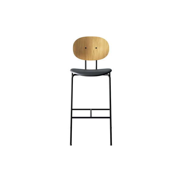 PIET HEIN Bar Chair, oiled oak/Solid Black 509, Sibast Furniture