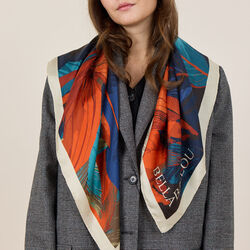 LEAF&nbsp;FALL&nbsp;Scarf, petrol, Bella Ballou