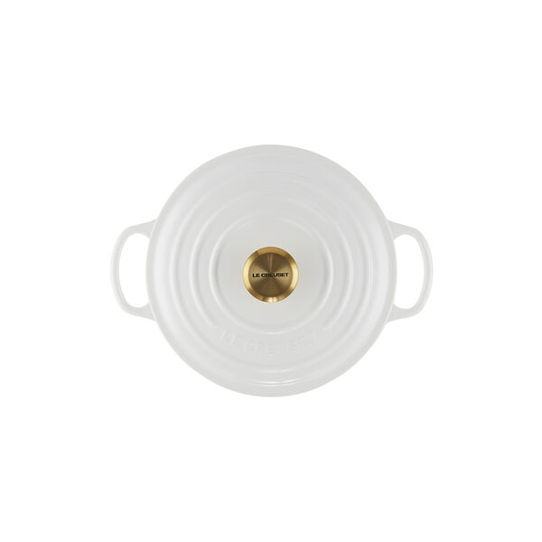 Signature round cast iron pot &Oslash; 20 cm, white, Le Creuset
