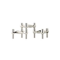 STOFF Nagel BMF candle holder 3 pcs, chrome, STOFF Nagel