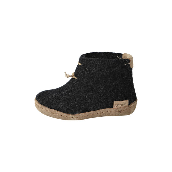 Felt Ankle Shoe Kids, charcoal Felt Ankle Shoe Kids, charcoal, Glerups