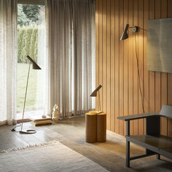 AJ Floor Lamp, brass/warm grey, Louis Poulsen