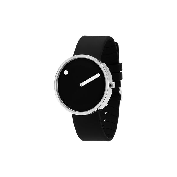 PICTO Wrist Watch, white/steel/black, Picto