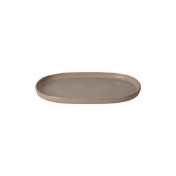 CAPRI Oval Platter, matte taupe, HOEME Copenhagen