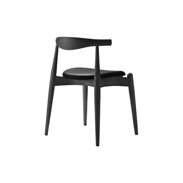 CH20 Elbow Chair, black lacquered oak/black, Carl Hansen & Søn