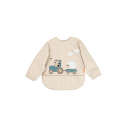 Tiny Farm Sleeved Pocket Bib, sand, Done by Deer