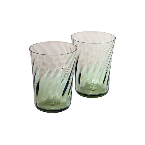 Concave glasses 2 pcs, moss green, Stilleben