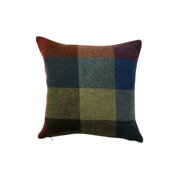 Gotland multi wool cushion, multi green, Klippan Yllefabrik