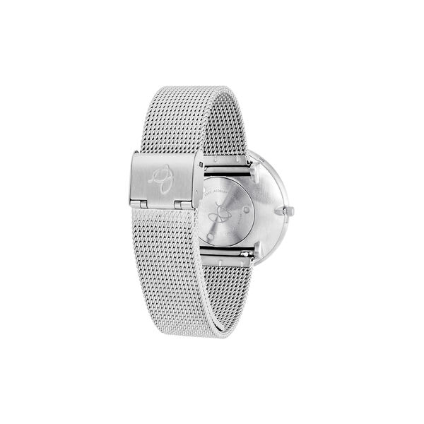 Bankers Wrist Watch, white/steel/matt steel, Arne Jacobsen Watches