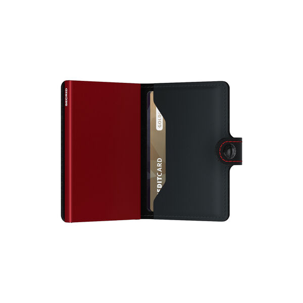 Miniwallet, matte black/red, Secrid