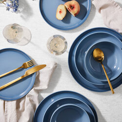 Coupe dinner plate 27 cm, chambray, Le Creuset