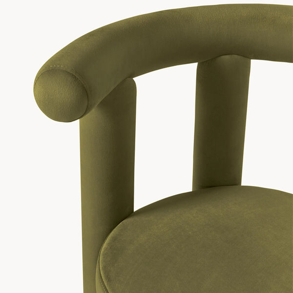 Calan Chair, velvet olive green Calan Chair, velvet olive green, Westwing Collection
