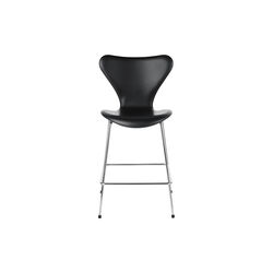 Series 7™ 3187 Fully Upholstered Counter Stool, Essential black, Fritz Hansen