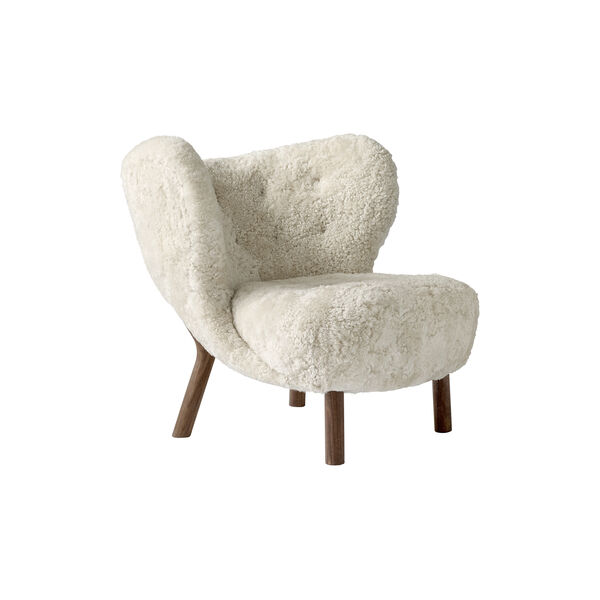 Little Petra VB1 Lounge Chair & Pouf ATD1, Moonlight/oiled walnut, &Tradition